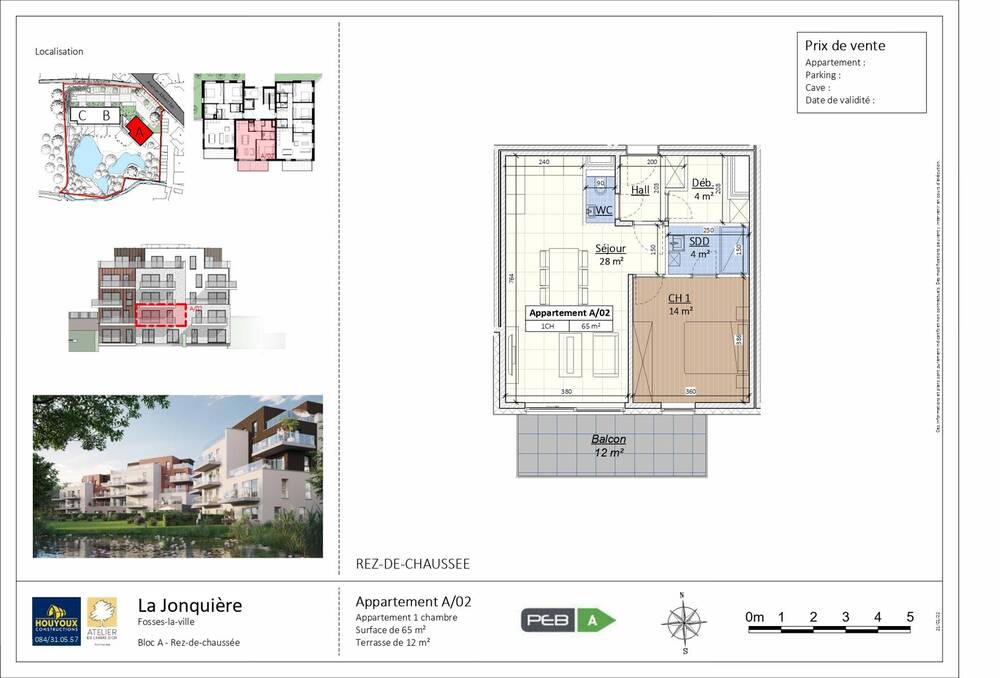 Appartement à vendre à Fosses-la-Ville 5070 222000.00€ 1 chambres 65.00m² - annonce 9185