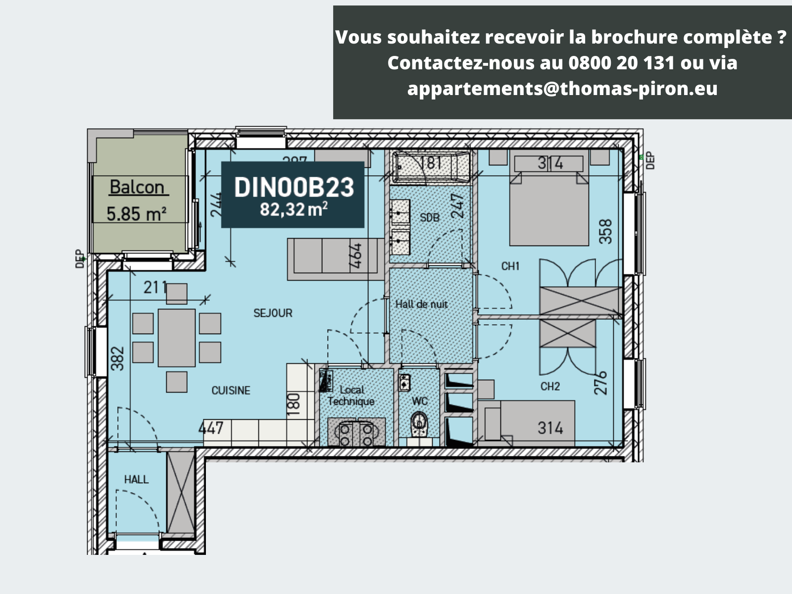 Appartement à vendre à Ciney 5590 300000.00€ 2 chambres 83.00m² - annonce 108041
