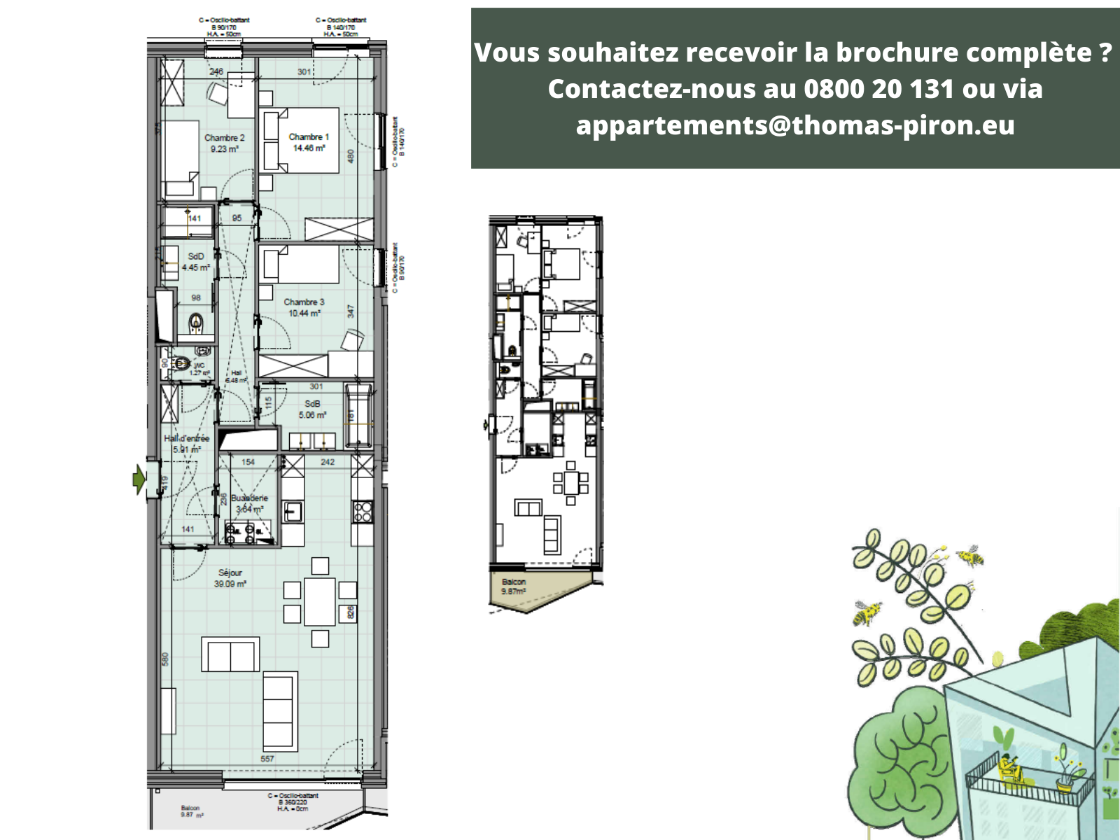 Appartement à vendre à Gembloux 5030 402000.00€ 3 chambres 117.00m² - annonce 118689