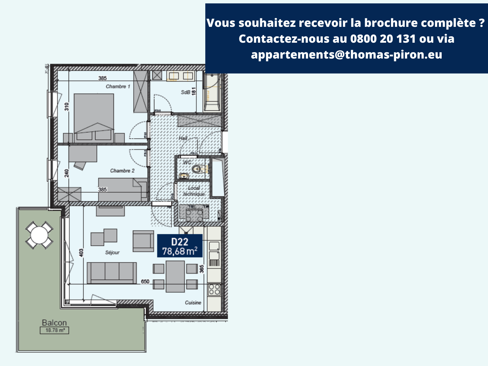 Appartement à vendre à Saint-Servais 5002 274000.00€ 2 chambres 78.68m² - annonce 125579