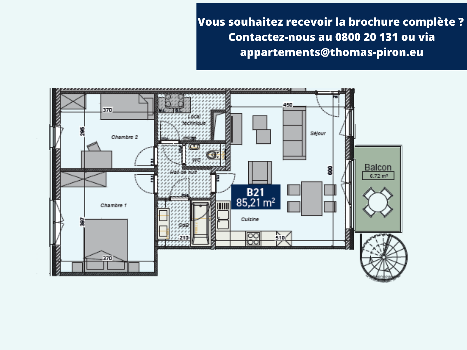 Appartement à vendre à Saint-Servais 5002 266000.00€ 2 chambres 85.21m² - annonce 125511