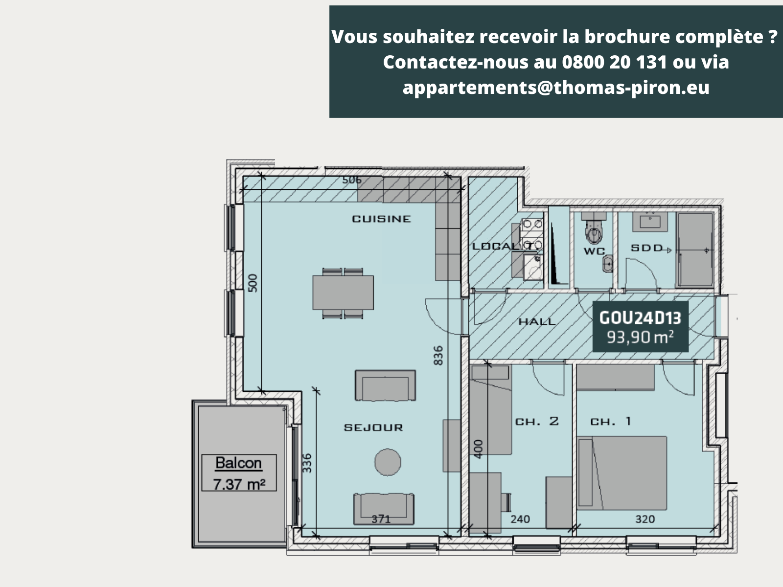 Appartement à vendre à Belgrade 5001 300000.00€ 2 chambres 93.90m² - annonce 125887