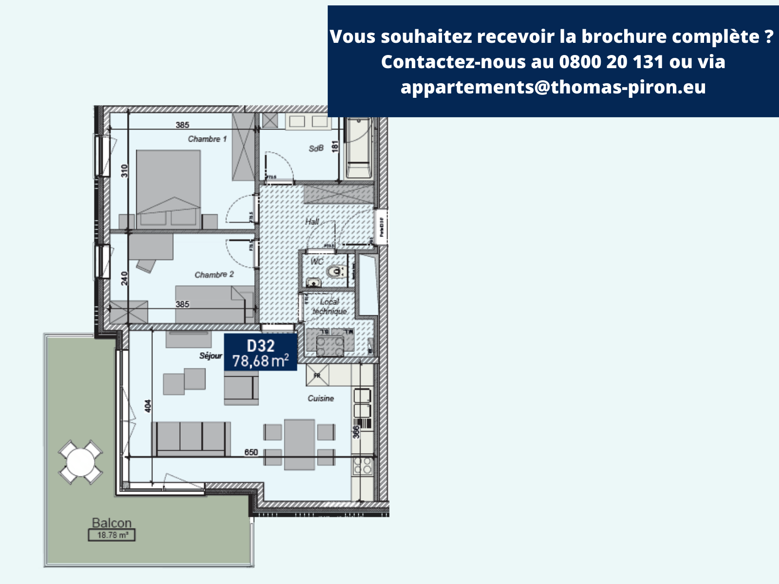 Appartement à vendre à Saint-Servais 5002 279000.00€ 2 chambres 78.70m² - annonce 125789