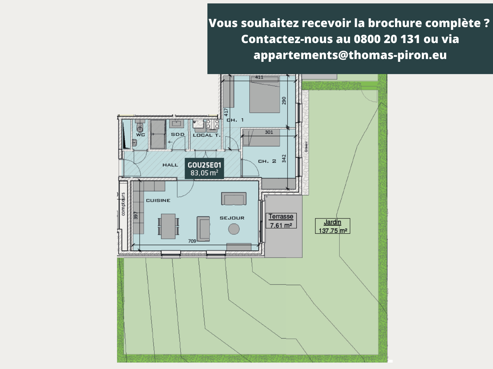 Appartement à vendre à Beez 5000 310000.00€ 2 chambres 83.05m² - annonce 125668