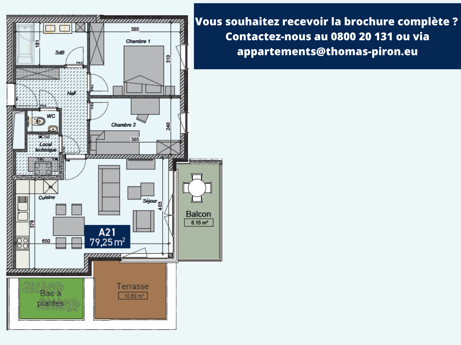 Appartement à vendre à Saint-Servais 5002 266000.00€ 2 chambres 79.25m² - annonce 125787