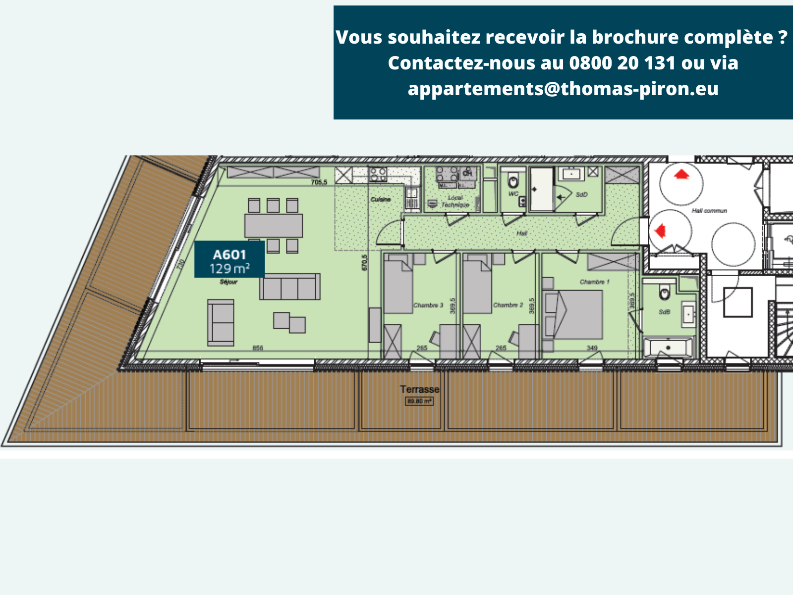 Penthouse à vendre à Namur 5000 578279.00€ 3 chambres 129.00m² - annonce 142997