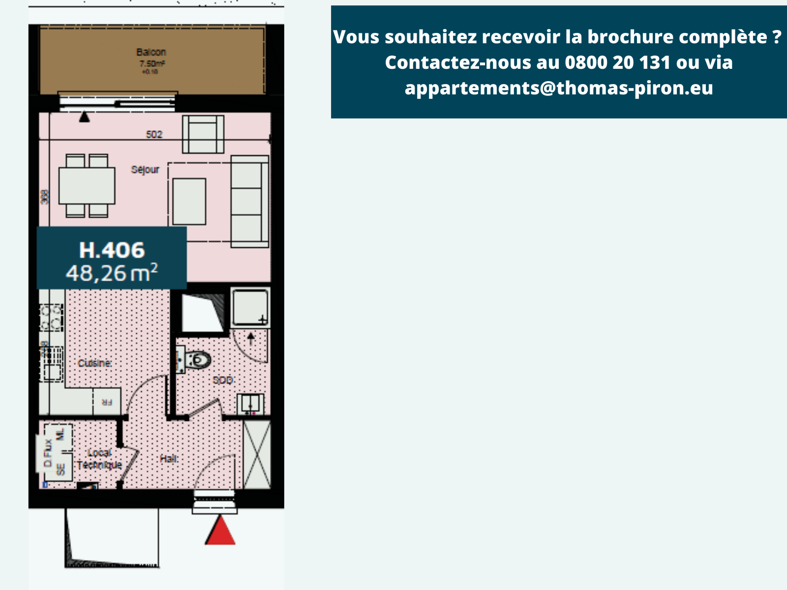 Appartement à vendre à Namur 5000 205879.00€  chambres 48.26m² - annonce 156025