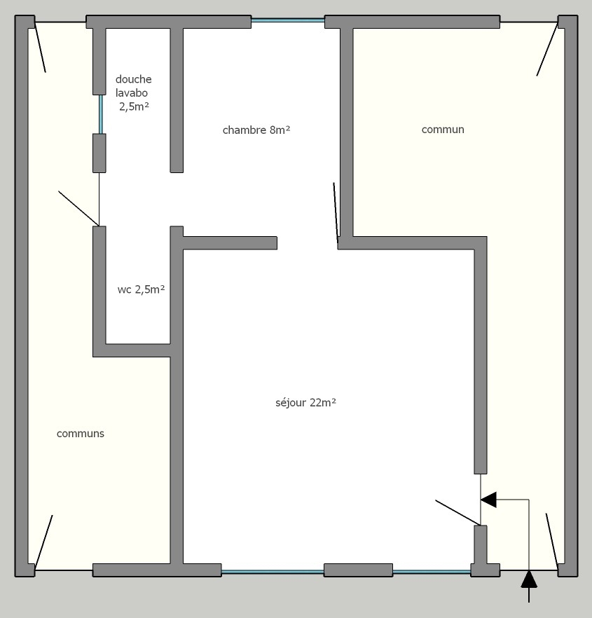 Rez-de-chaussée à louer à Floreffe 5150 625.00€ 1 chambres 35.00m² - annonce 216838