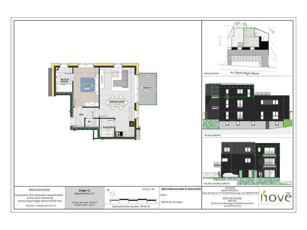 Appartement à vendre à Yvoir 5530 220000.00€ 1 chambres 63.30m² - annonce 222045