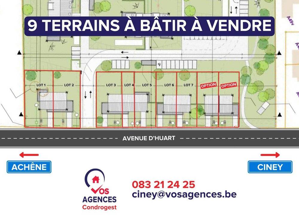 Terrain à vendre à Ciney 5590 68680.00€  chambres 0.00m² - annonce 251201