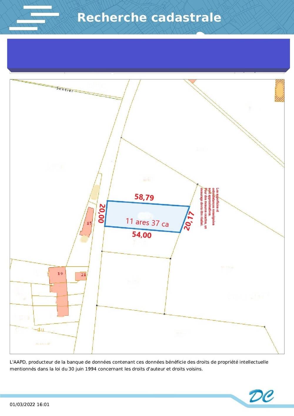 Terrain à bâtir à vendre à Clermont 5650 95000.00€ 0 chambres m² - annonce 317152